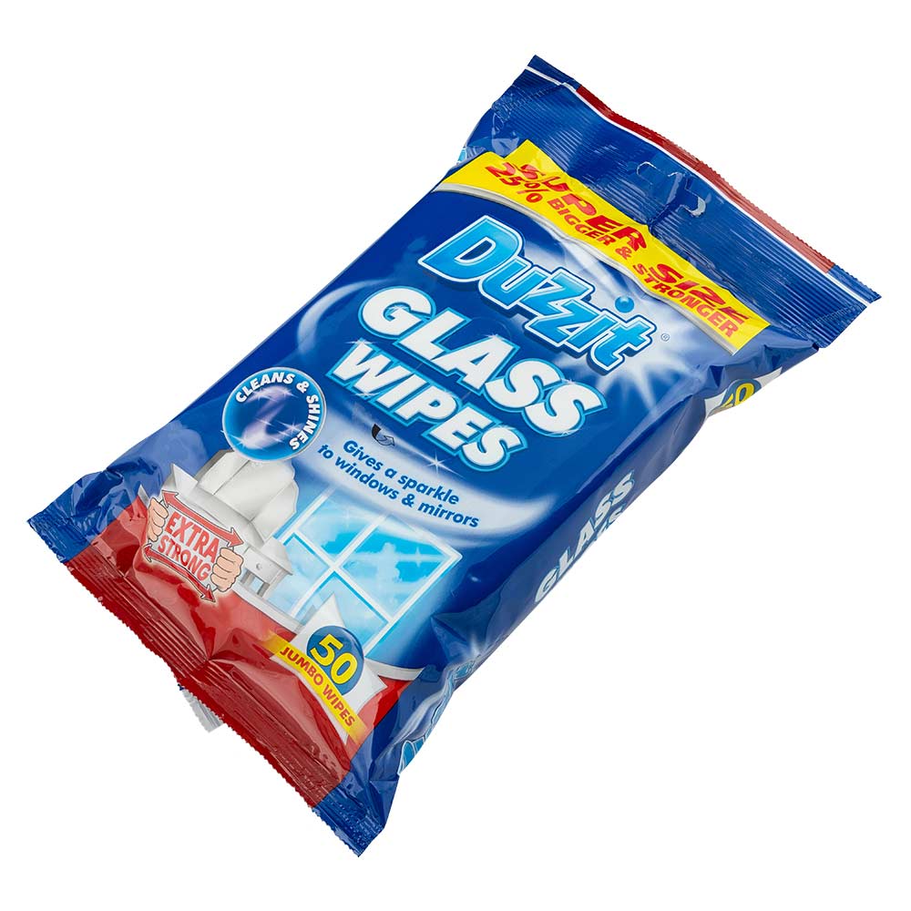 Duzzit Glass Wipes 50 Pack - Image 2