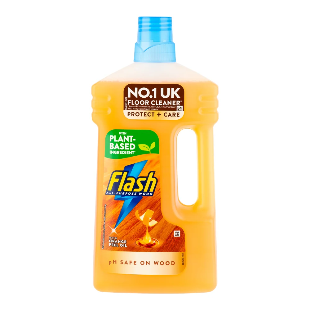 Flash All Purpose Wood Floor Cleaner With Orange Peel Oil 1 Litre