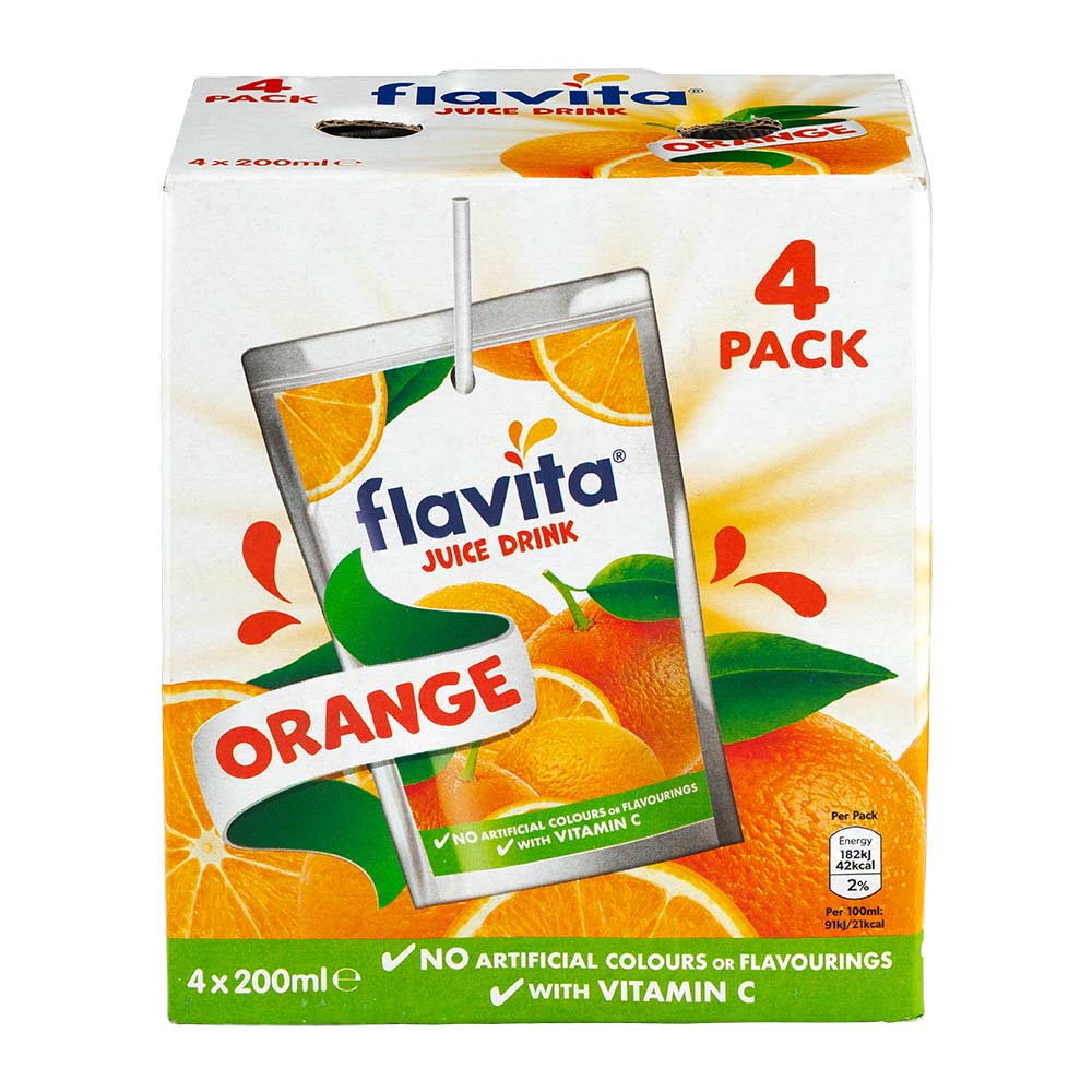 Flavita Orange Juice Drink 4 x 200ml