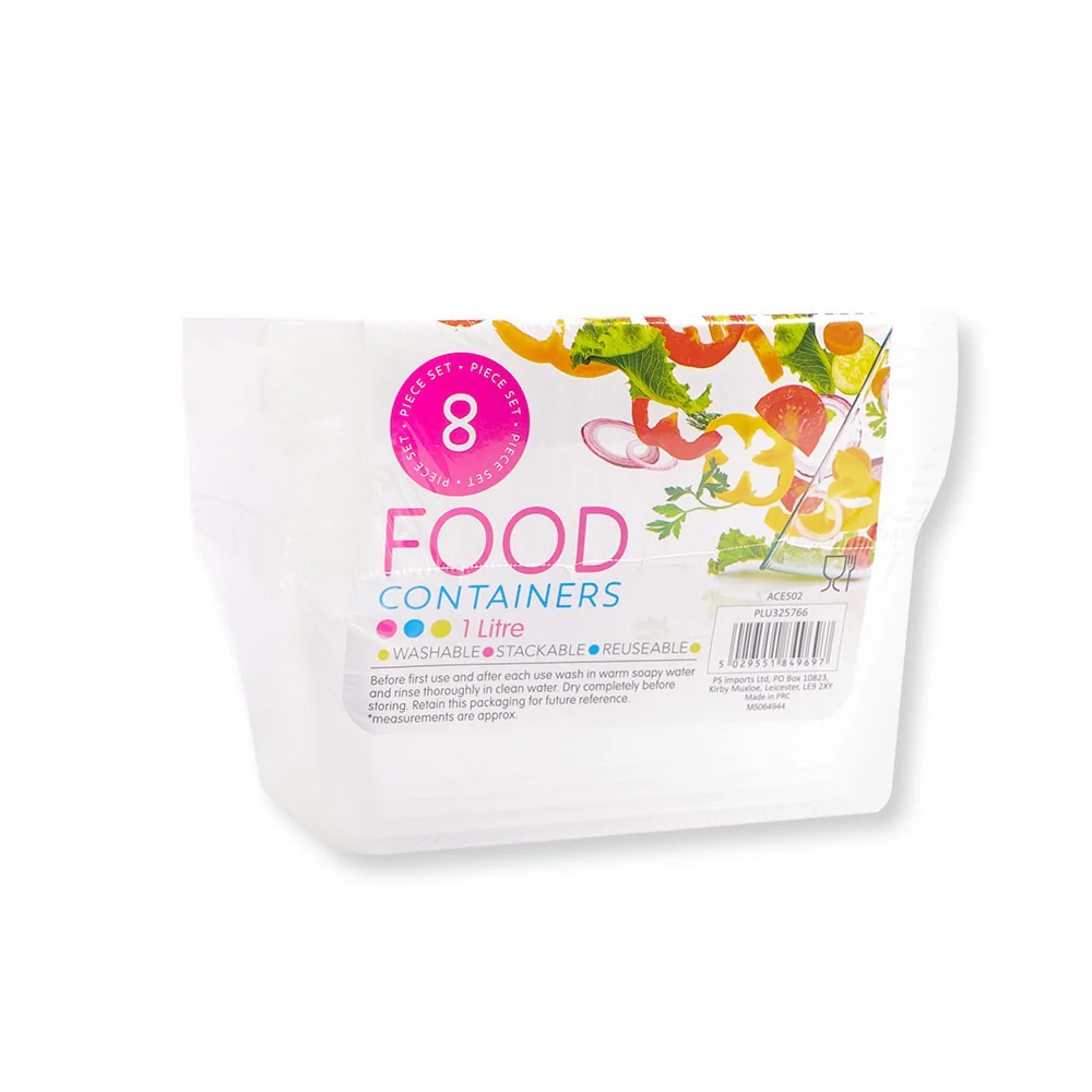 Food Containers 1L 8 Pack