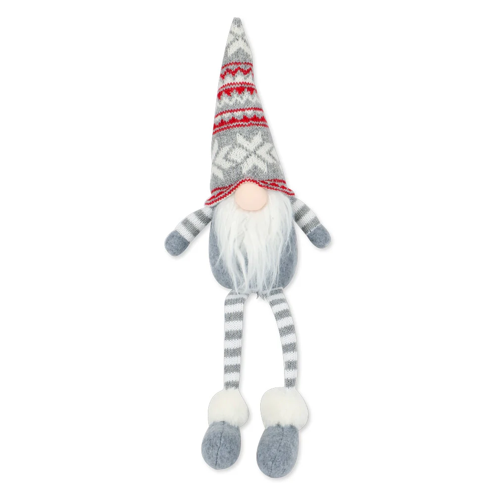 Grey Christmas Gonk With Dangly Legs