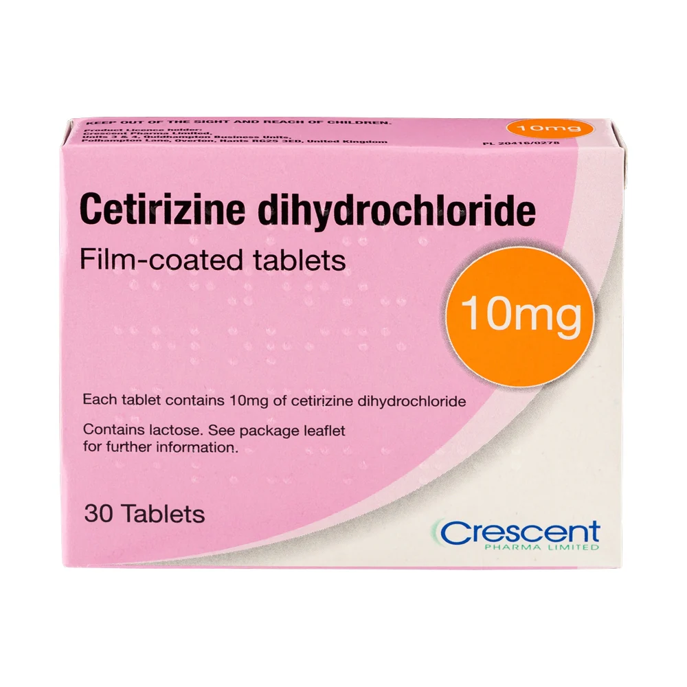 Cetirizine Dihydrochloride 10mg Tablets for Hayfever & Allergy 30 Pack