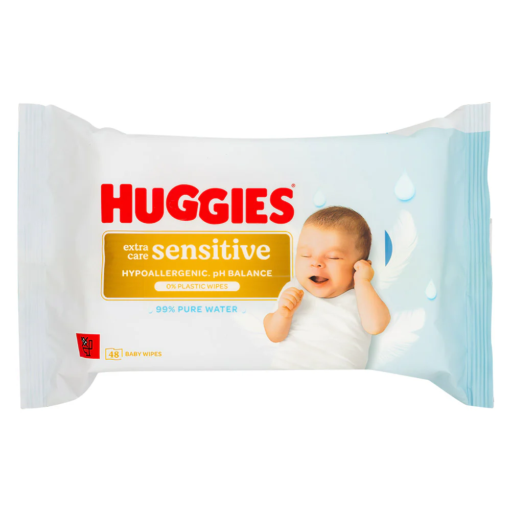 Huggies Extra Care Sensitive Baby Wipes 48 Pack