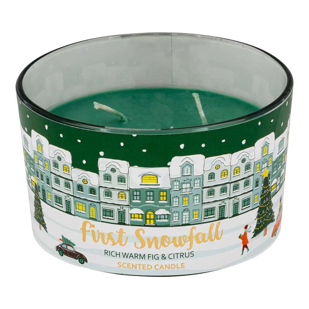 12Oz Wide Glass Jar Candle - Rich Warm Fig & Citrus