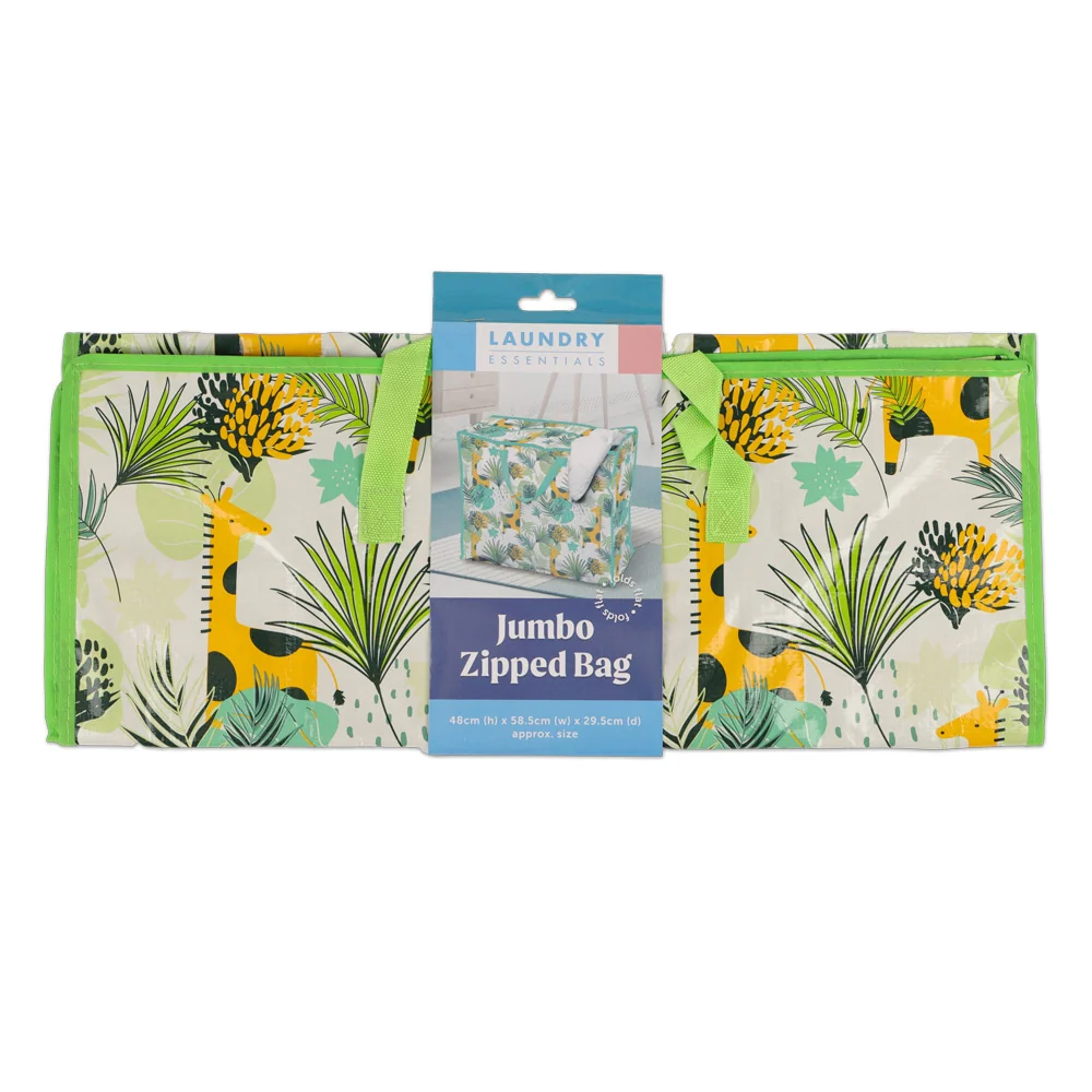Jumbo Zipped Green Laundry Bag