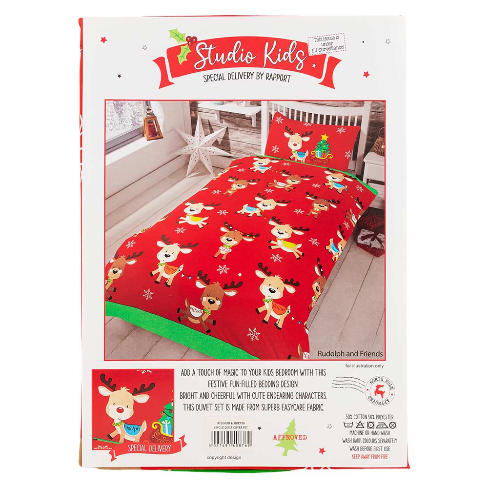 Kids Christmas Duvet Set Single including Pillowcase - Image 2