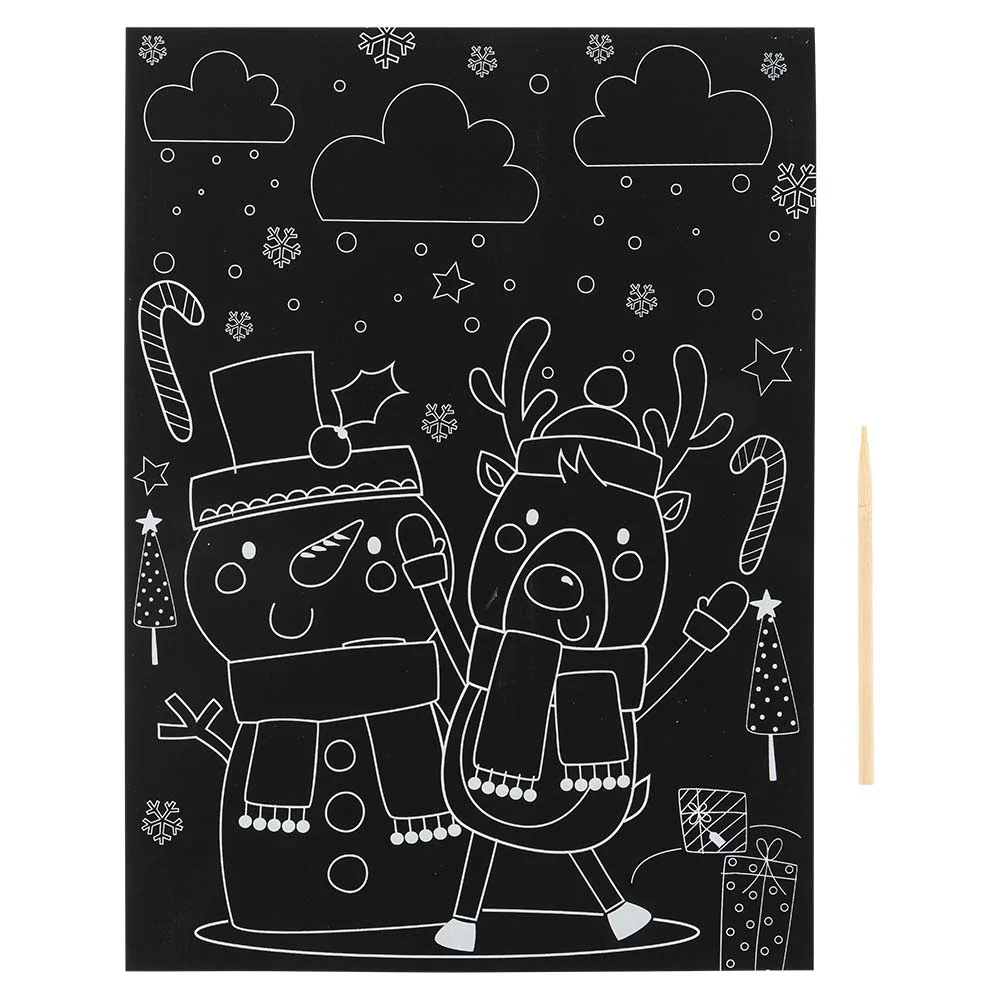 Kids Christmas Themed Scratch Art - Image 3