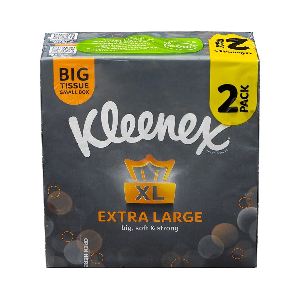 Kleenex XL Extra Large Tissue Cube 2 Pack
