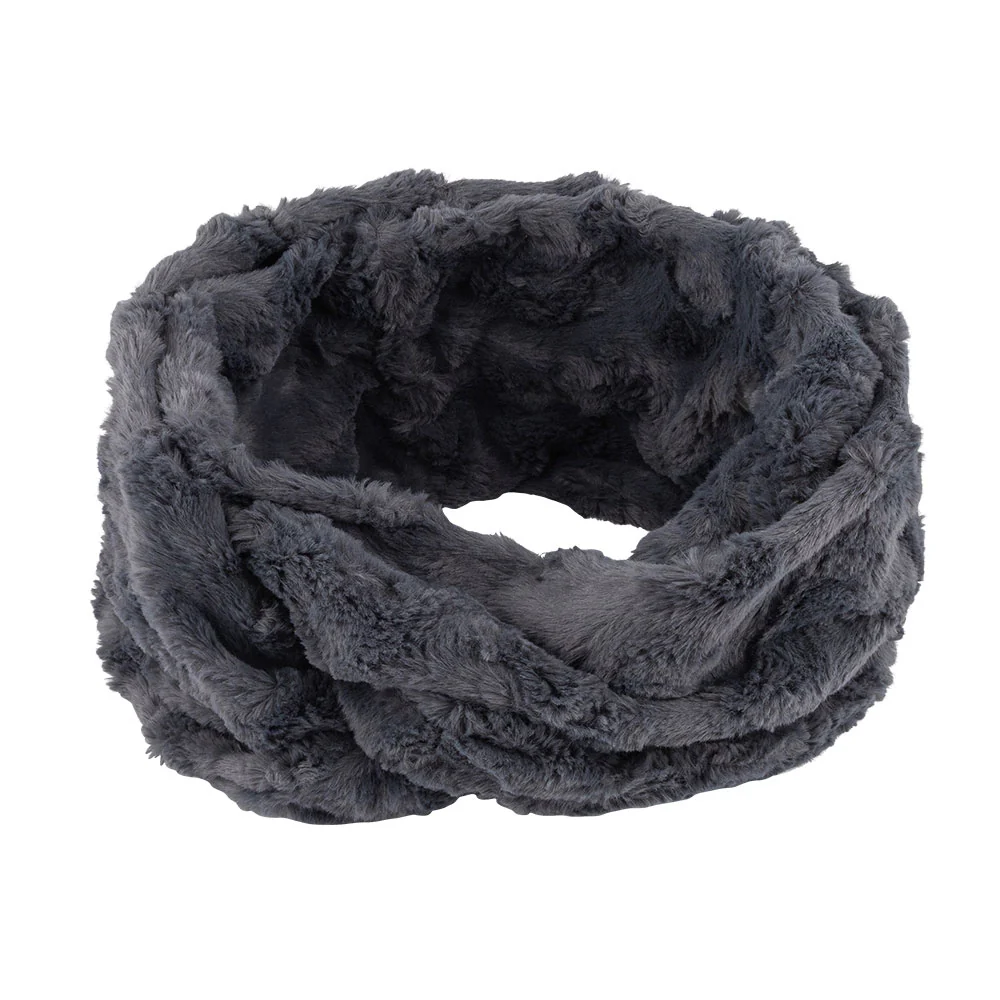 Ladies Blue Faux Fur Textured Snood