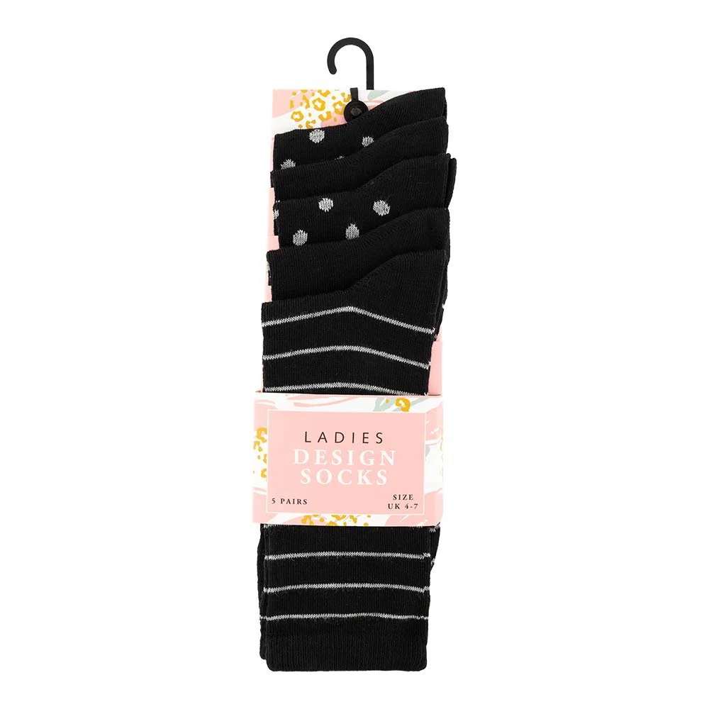 Ladies Design Socks (5 Pack)
