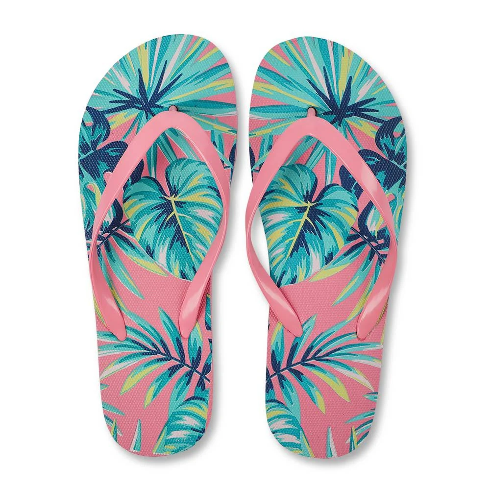 Ladies Flip Flops Floral