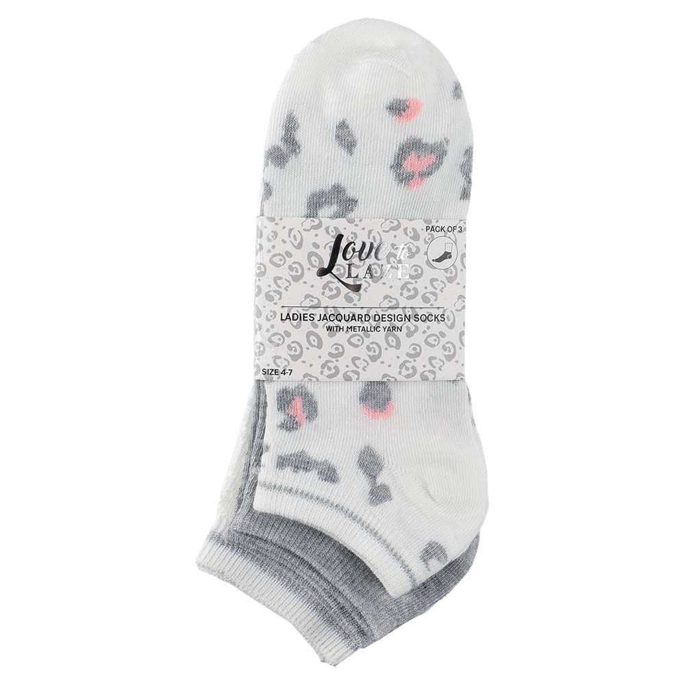 Ladies Jacquard Design Socks - Image 3