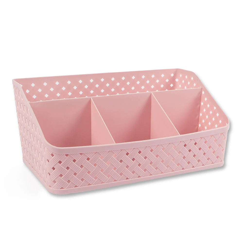 Large Multi Compartment Plastic Organiser Pink