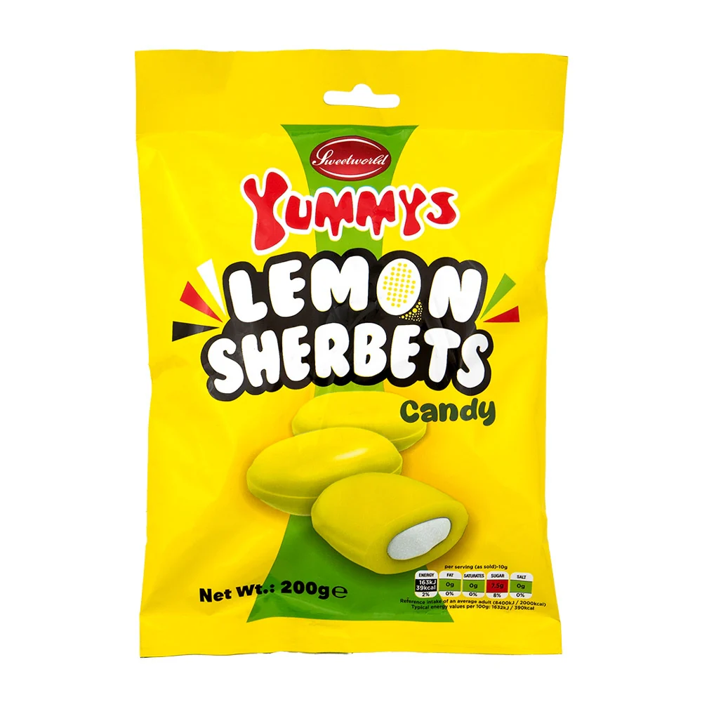 Sweetworld Yummys Lemon Sherbets Candy - 200G