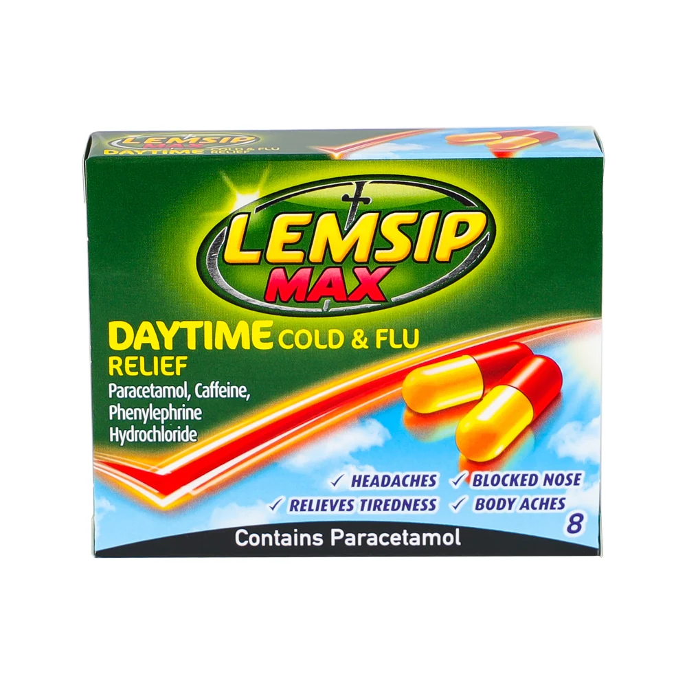 Lemsip Max Daytime Cold & Flu Relief 8 Capsules