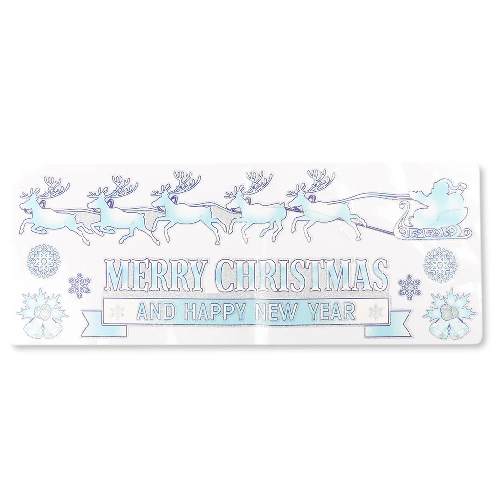 Long Glitter Reindeer Stickers