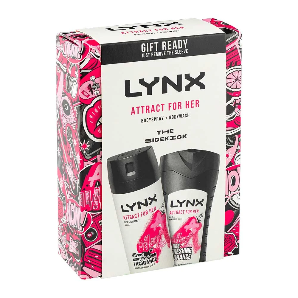 Lynx Attract For Her Bodyspray And Bodywash Gift Set