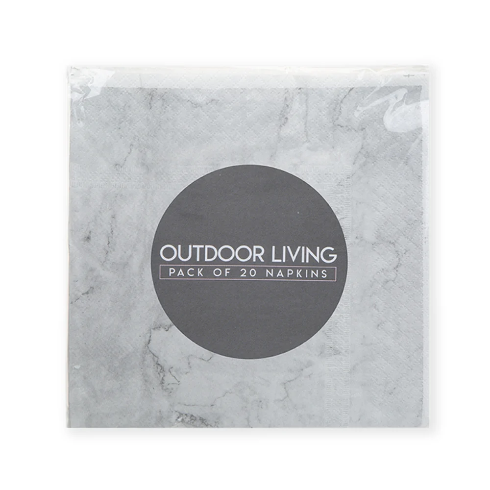 Marble Design Napkins 20 Pack 33X33Cm