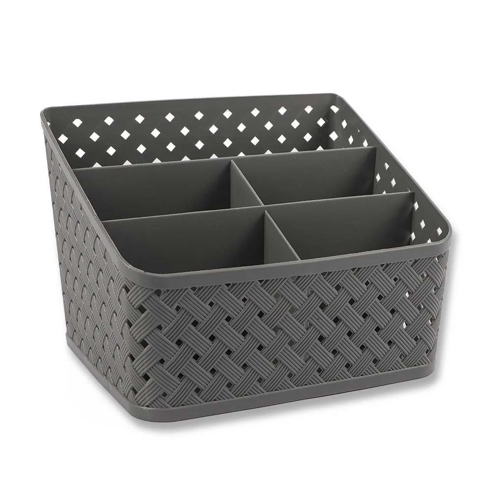 Medium Multi Compartment Plastic Organiser Grey