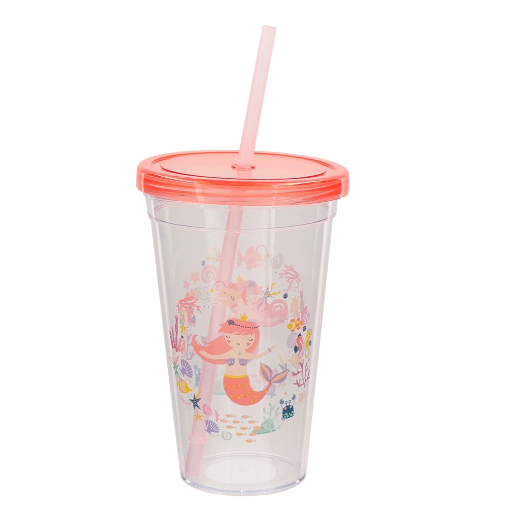 Mermaid Cup With Straw