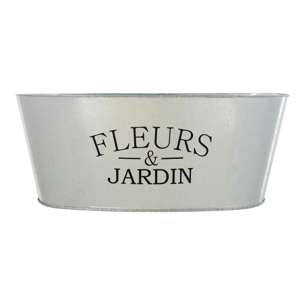 Metal Planter Fleurs & Jardin