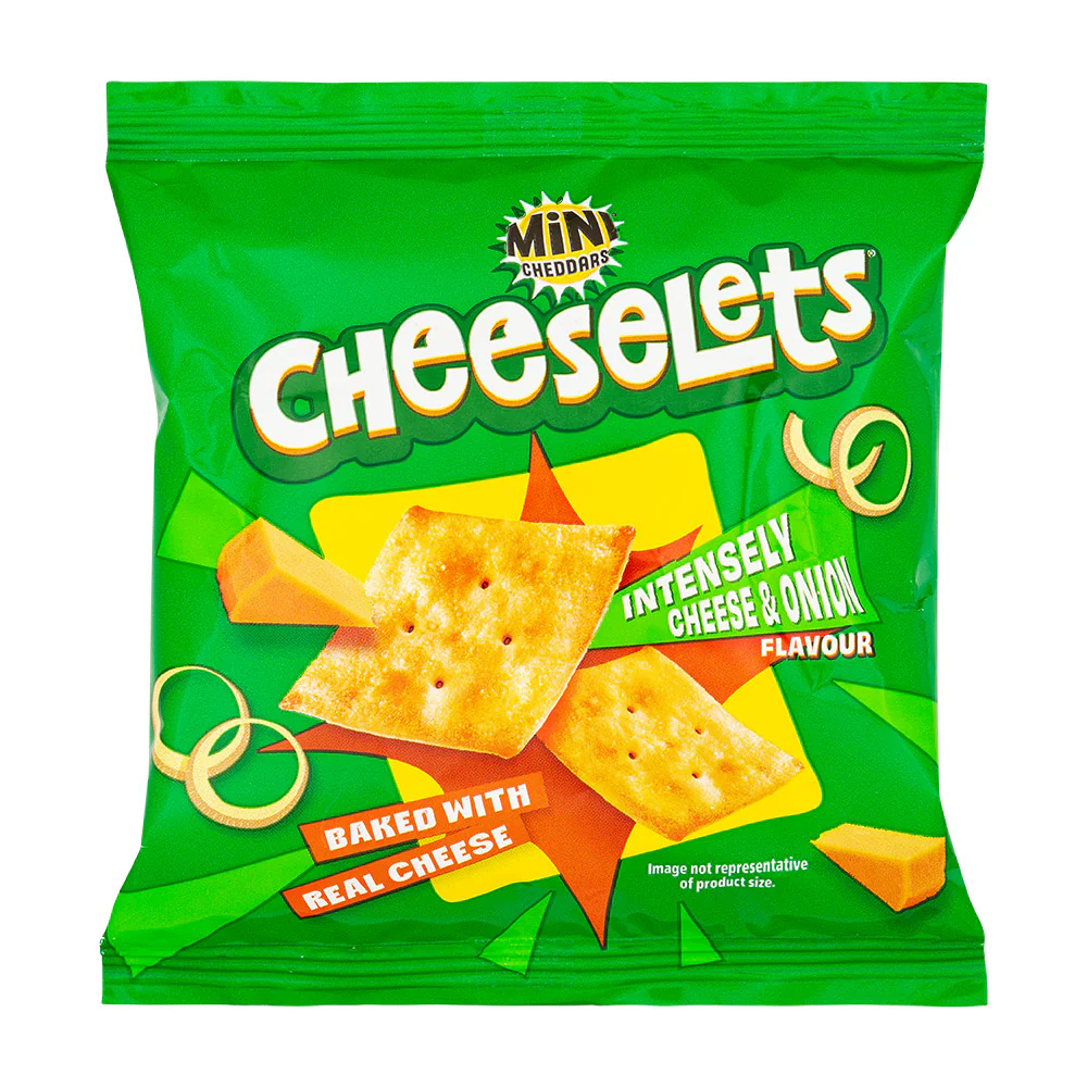 Mini Cheddars Cheeselets Cheese & Onion Flavour 6 x 24.5g - Image 2