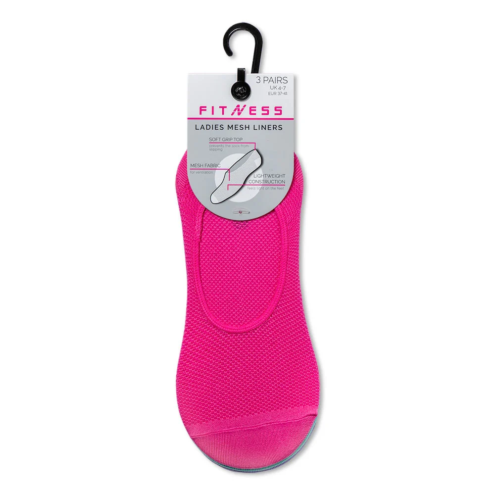 Mixed 3 Pack Ladies Fitness Socks