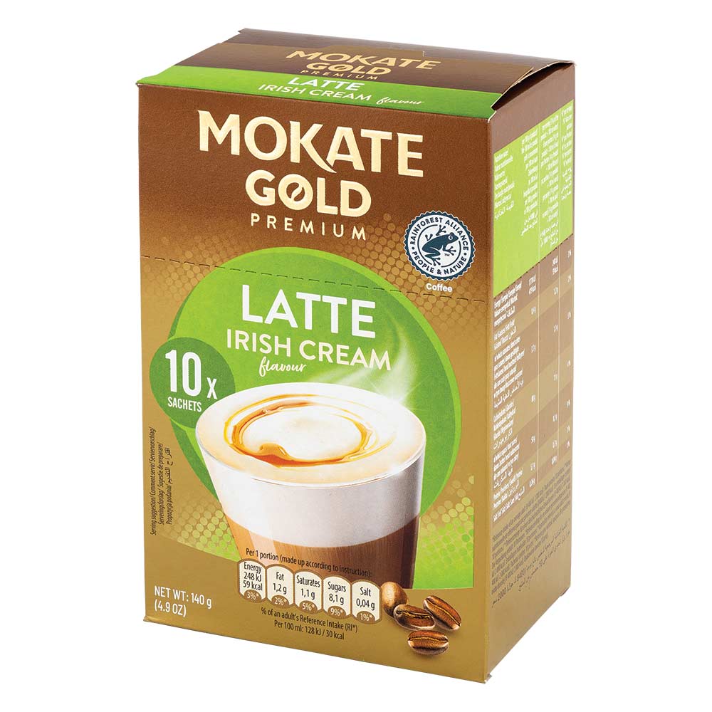Mokate Gold Premium Irish Cream Latte Sachets 14g x 10 Pack - Image 3