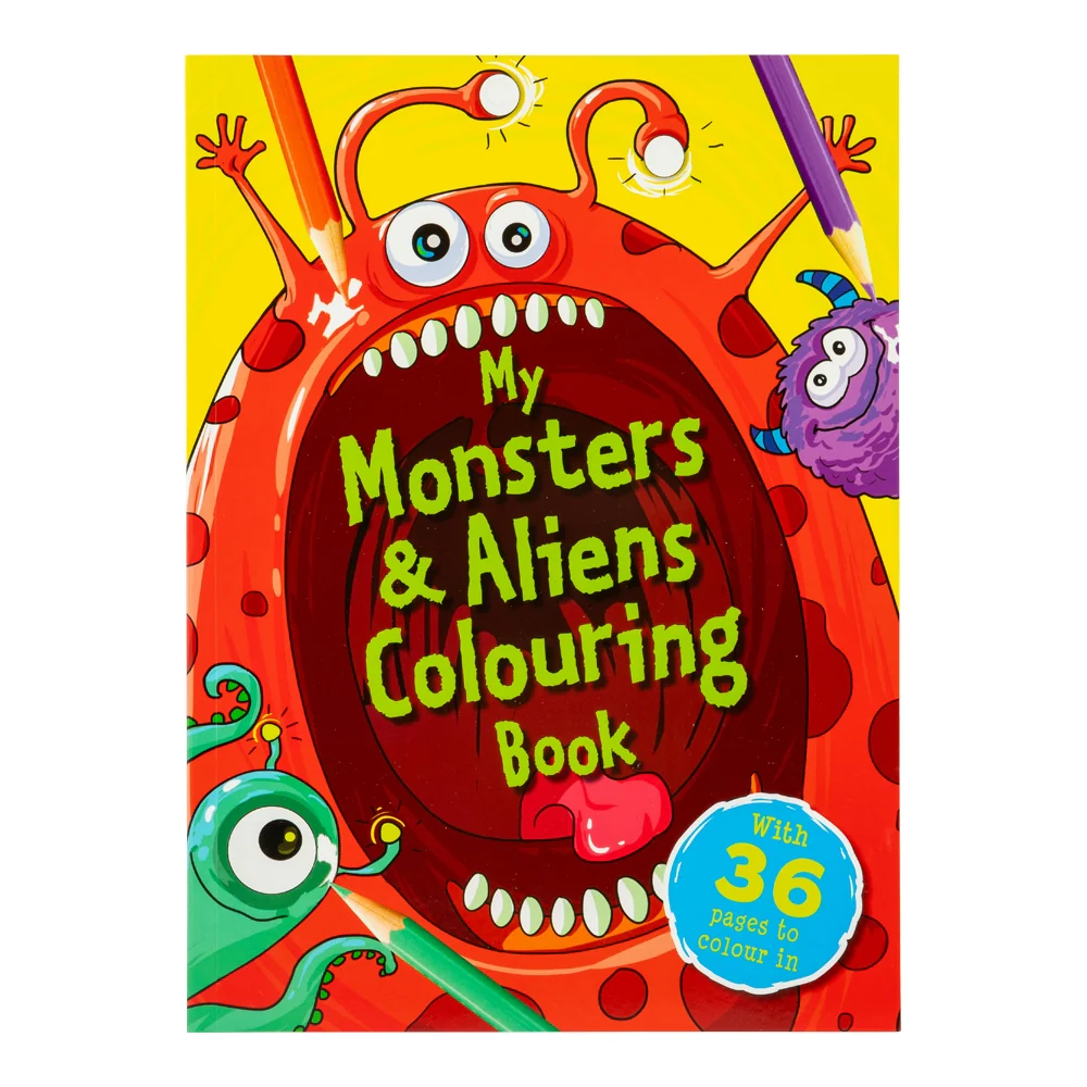My Monster & Aliens Colouring Book - 36 Pages