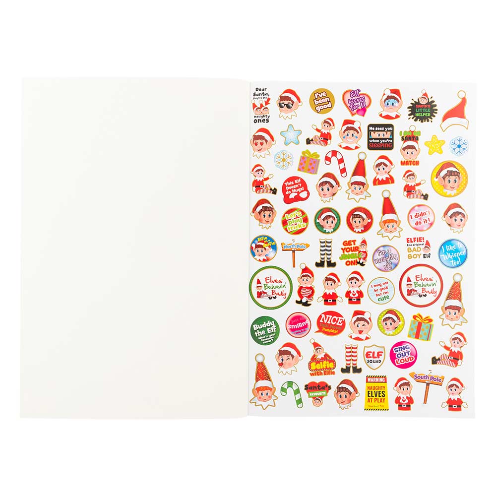 Naughty Elf Colouring Book & Sticker Sheet - Image 2