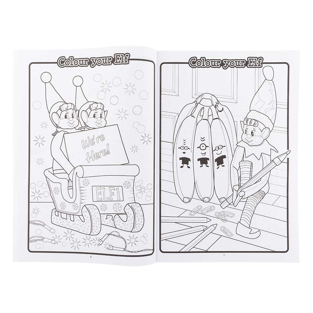 Naughty Elf Colouring Book & Sticker Sheet - Image 3
