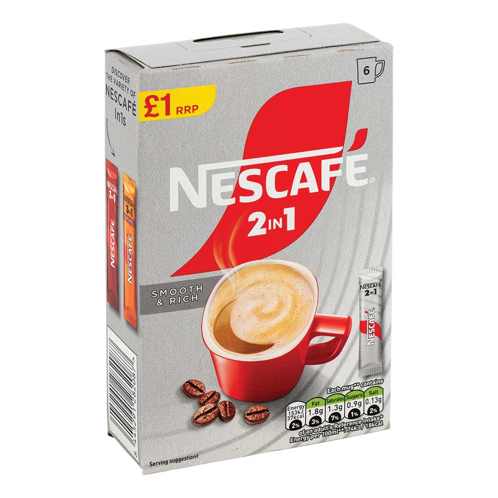 Nescafe 2-in-1 Coffee Sachet 15.8g x 6 Pack - Image 2