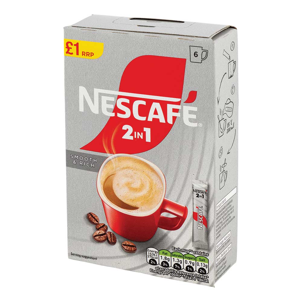 Nescafe 2-in-1 Coffee Sachet 15.8g x 6 Pack - Image 3