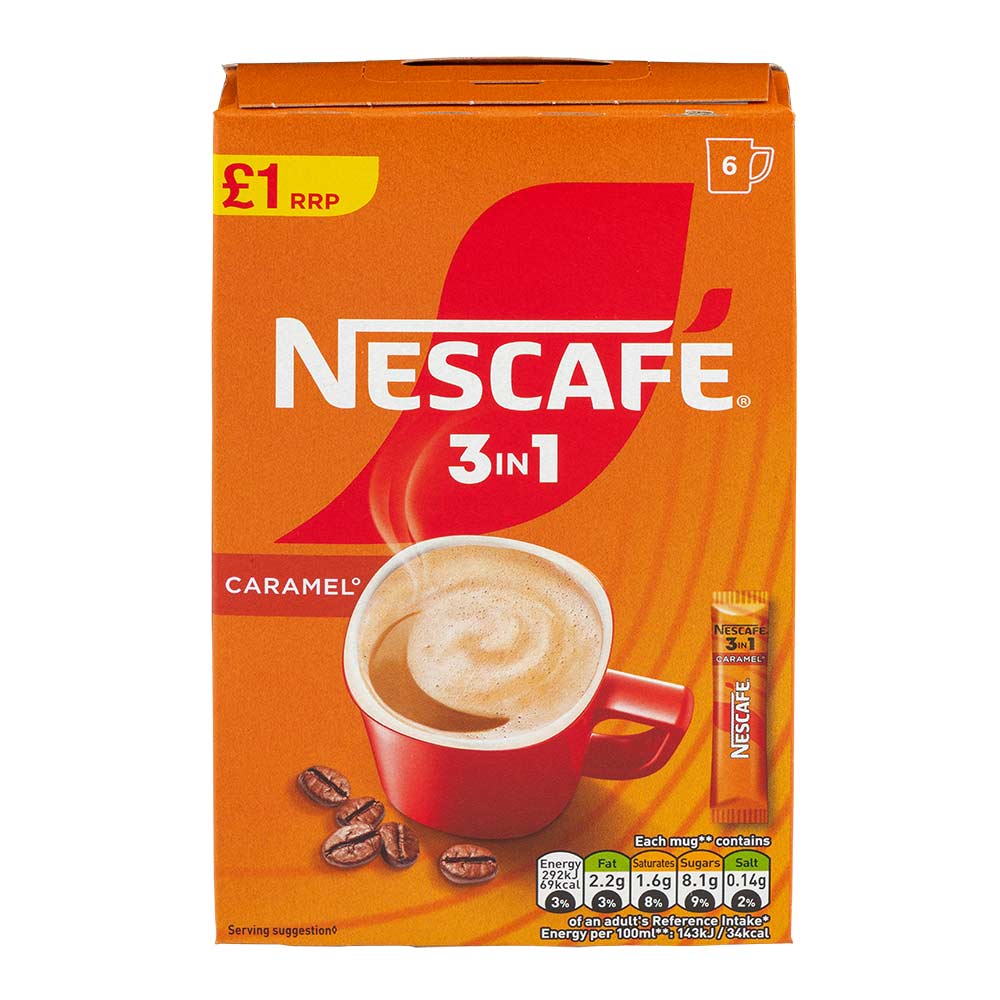 Nescafe 3-in-1 Caramel Coffee 6 x 15.8g