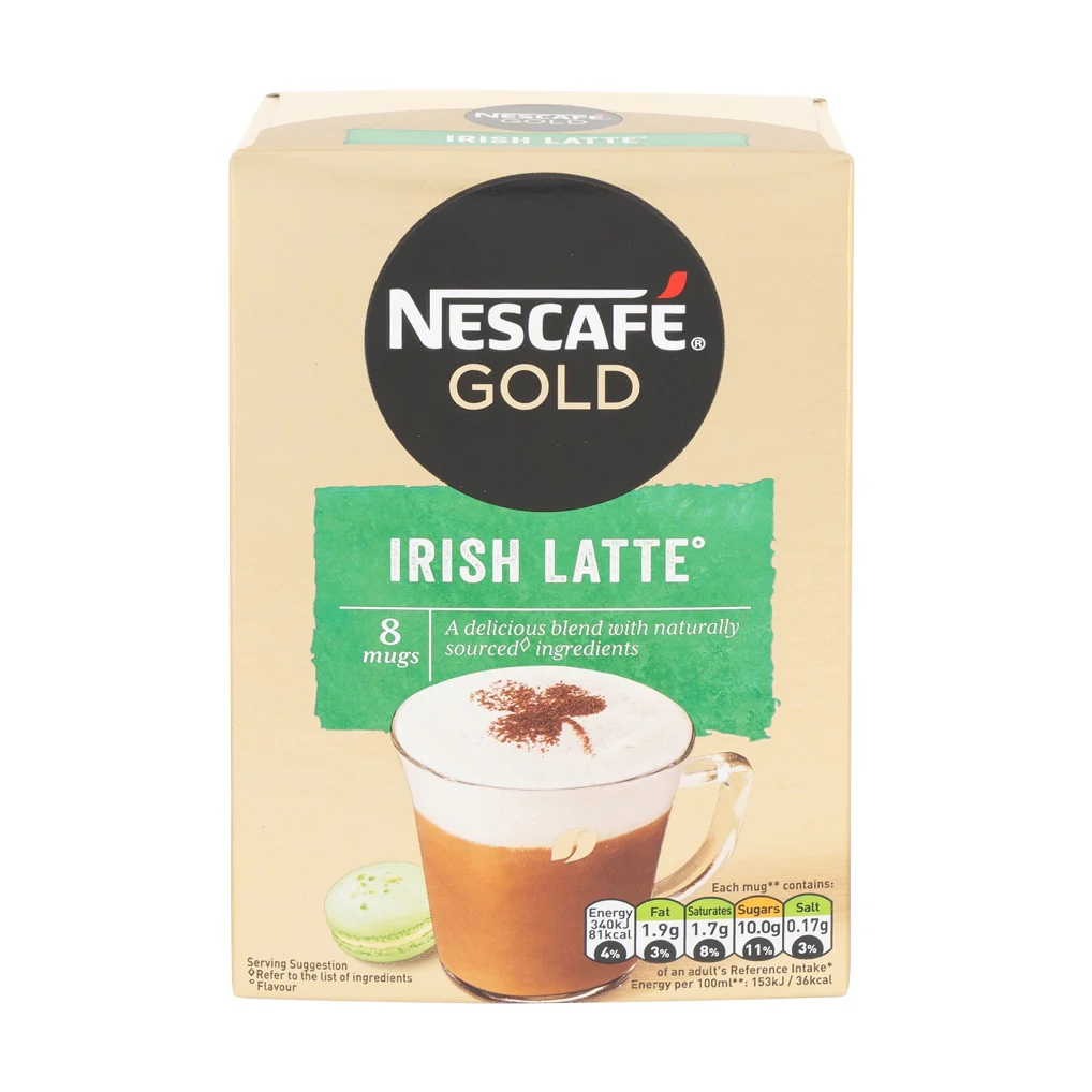 Nescafe Gold Irish Latte Sachet 19.8g x 8 Pack