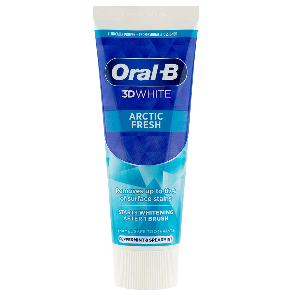 Oral-B 3D White Arctic Fresh Toothpaste 75ml x 2 - Image 2