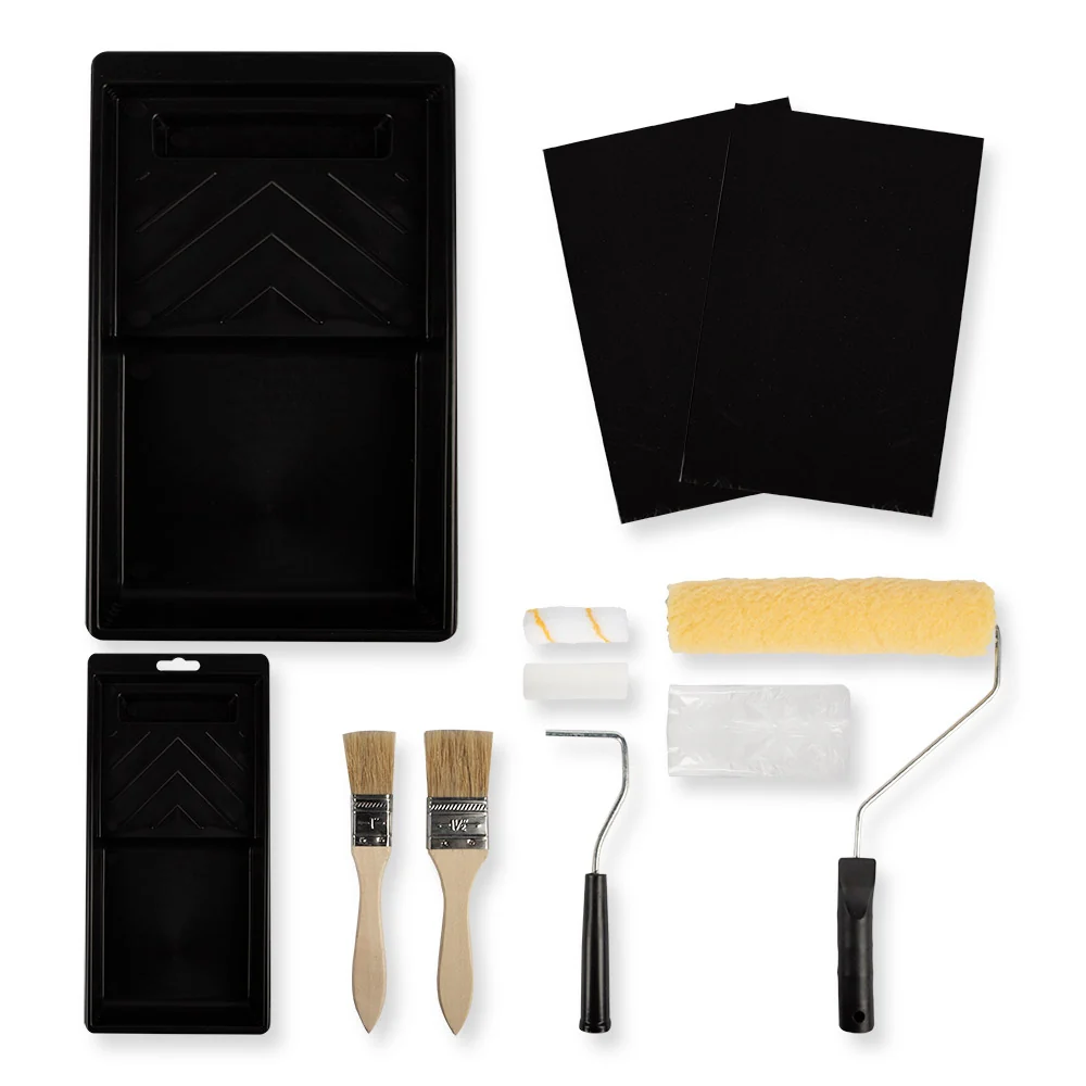 Paint Brush, Rollers & Tray Set