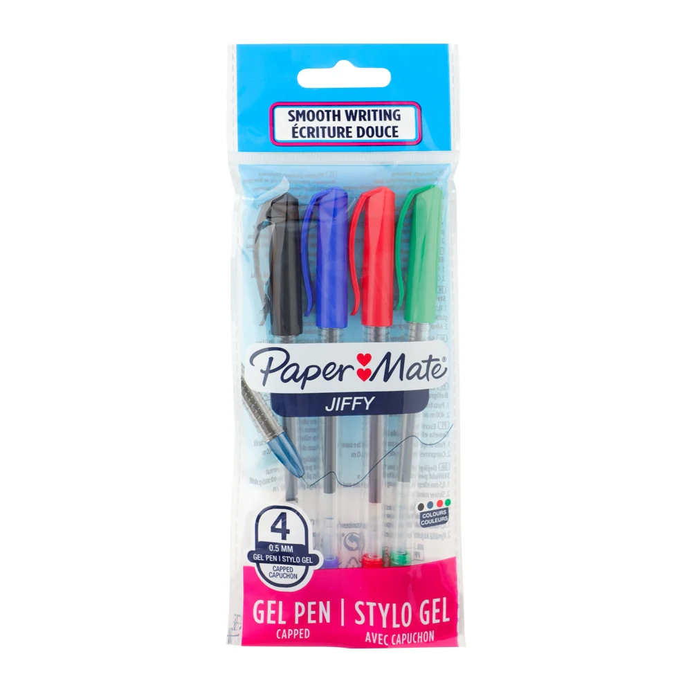Papermate Jiffy Gel Pen 4Pk