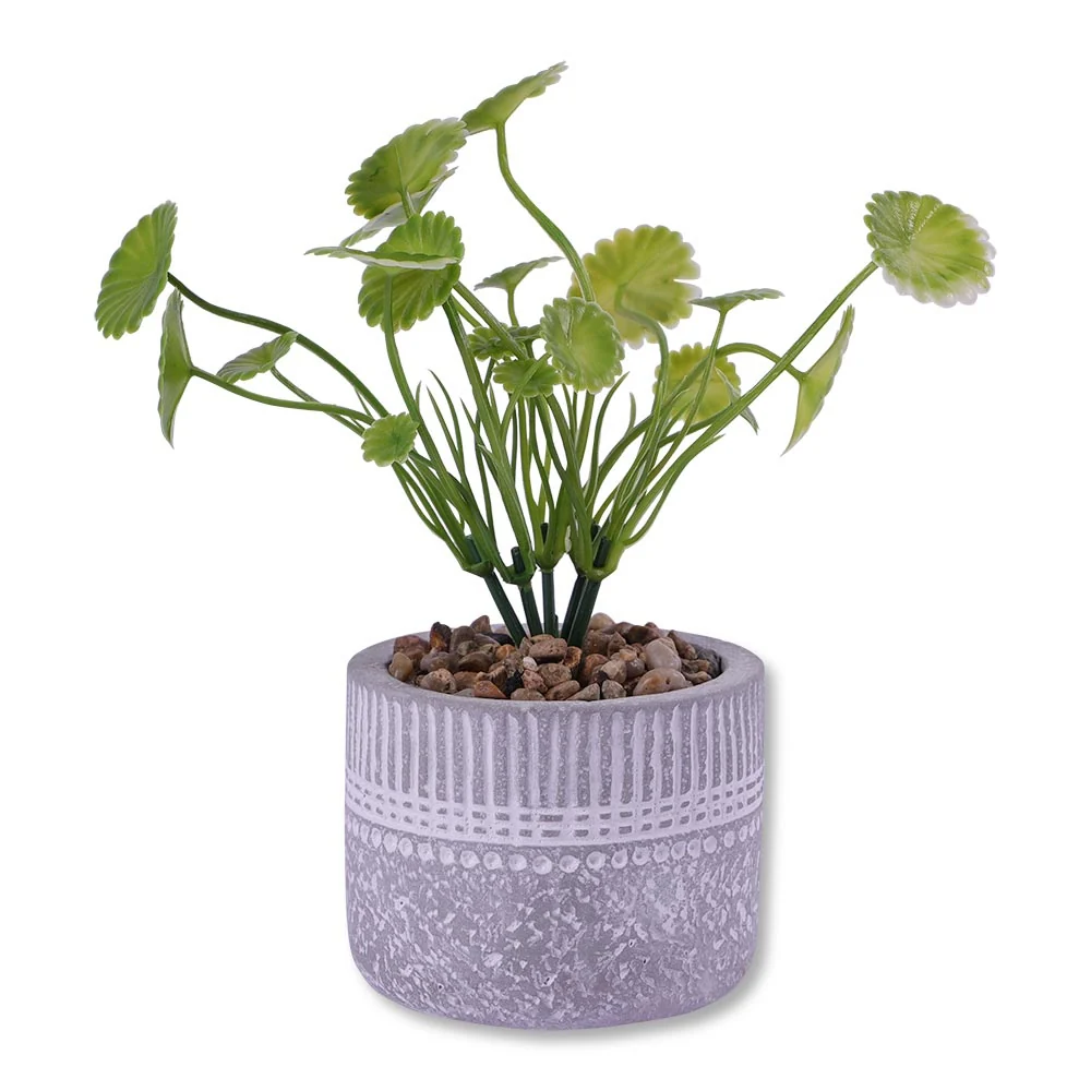 Patterned Grey Plant Pot - Image 3
