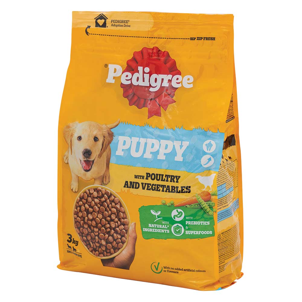 Pedigree Junior/Puppy Dry Dog Food With Poultry & Vegetables 3 Kg - Image 3