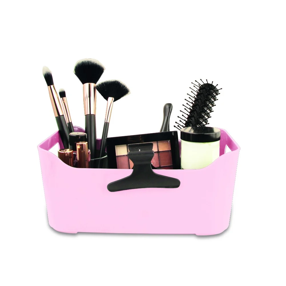 Plastic Make-Up Organizer Pink