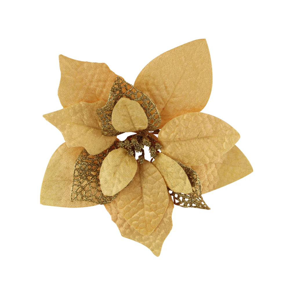 Poinsettia Clip-Gold