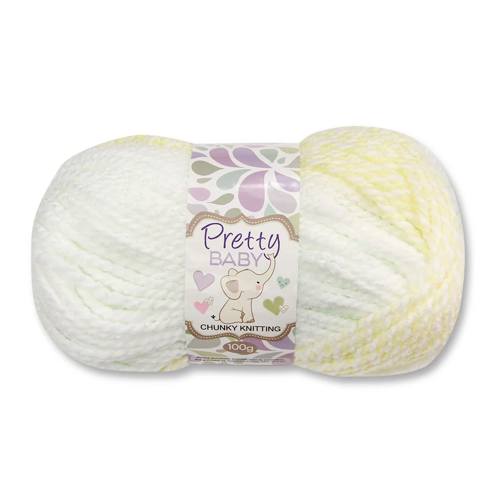 Pretty Baby Chunky Knit Yarn 1X100G Yellow