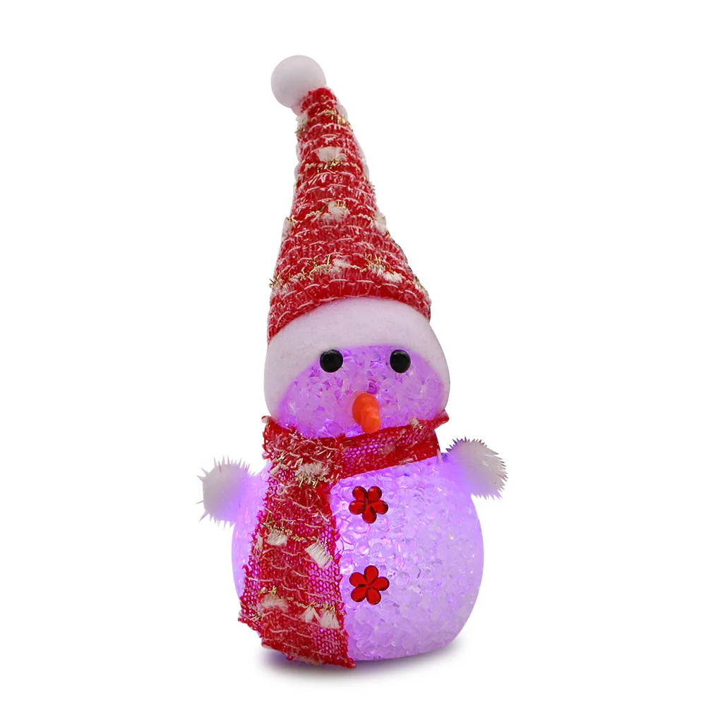 Led Light Up Snowman Red