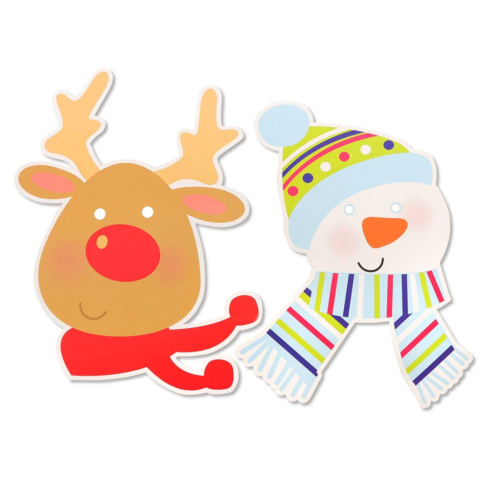 Reindeer And Snowman Christmas Masks