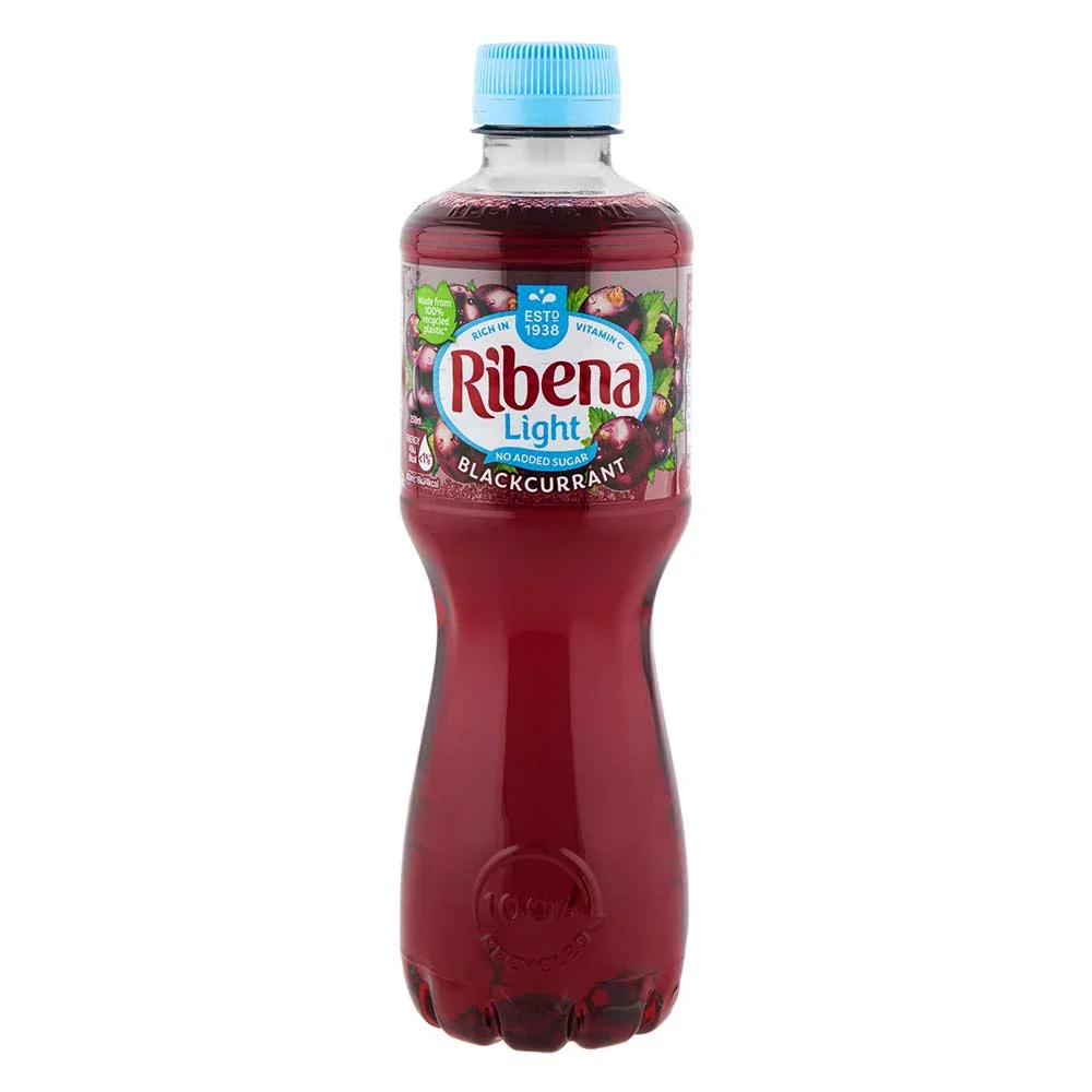 Ribena Juice Light No Added Sugar Bottle Blackcurrant 500ml