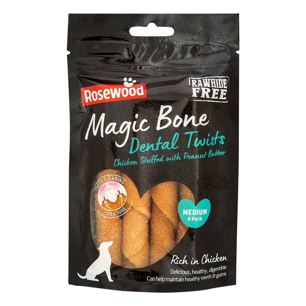 Rosewood Magic Dental Twists Dog Treats 120G