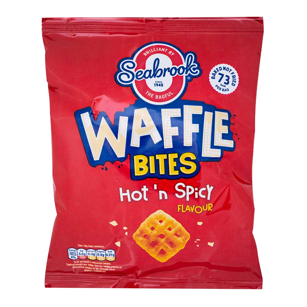 Seabrook Baked Waffle Bites Hot 'n Spicy Flavour 16g x 6 Pack - Image 3