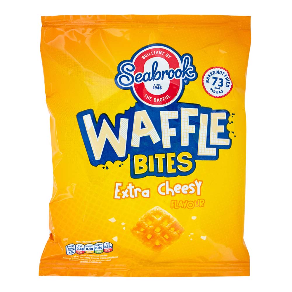 Seabrook Baked Waffle Bites Extra Cheesy Flavour 16g x 6 Pack - Image 3