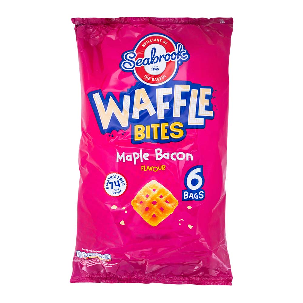 Seabrook Baked Waffle Bites Maple Bacon Flavour 16g x 6 Pack - Image 2